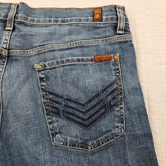 7 For All Mankind Standard Jeans Men's 36x30 Straight Leg Button Fly EUC Stretch - Picture 12 of 16